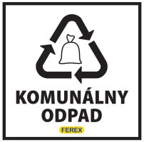 FEREX Nálepka KOMUNÁLNY ODPAD na interiérový kôš