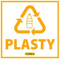 FEREX Nálepka PLASTY na interiérový kôš