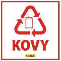 FEREX Nálepka KOVY na interiérový kôš